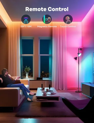 Miniatura 7 de SIBRILLE RGBCW Lámpara de Pie, Lámpara de 36W de Cambio de Color Brillante, Moderna Lámpara de Pie LED RGB Regulable Sin Escalones con Control