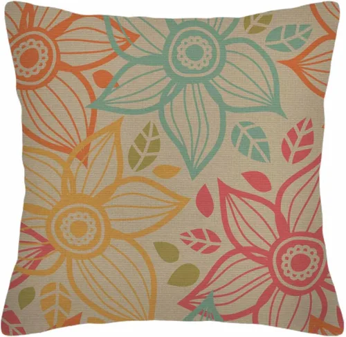 Fundas de almohada vintage con estampado de flores verdes de 18 x 18 pulgadas, funda de cojín para fiesta en casa