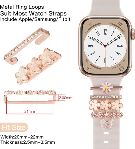 Miniatura 2 de Anillos decorativos compatibles con Apple Watch de 1.496 pulgadas, 1.575 pulgadas, 1.614 pulgadas, 1.654 pulgadas, 1.732 pulgadas, 1.772 pulgadas