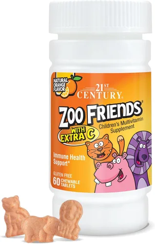 21st Century Amigos del zoológico con tabletas masticables Extra C, 60 unidades