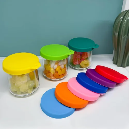Miniatura 3 de Tapas para tarros de yogur Oui – 9 tapas Oui para recipiente de yogur Yoplait, selladas contra fugas, tapas de silicona para tarros de yogur oui