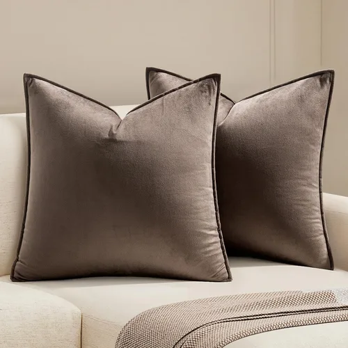 Miniatura 17 de MIULEE Paquete de 2 fundas decorativas de cojines de poliéster suave, fundas de almohada cuadradas cómodas y suaves para sofá, sillón, dormitorio