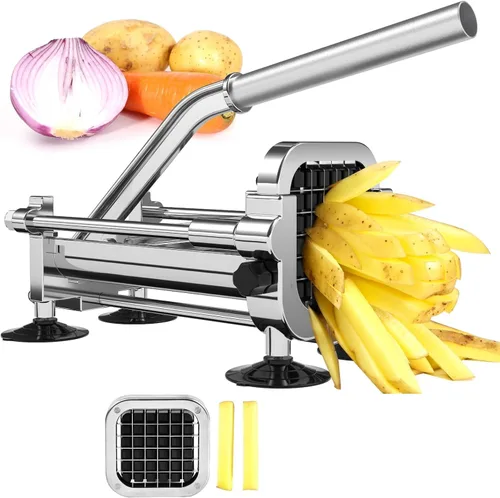 Cortador de papas fritas, cortador de patatas con hoja de 1/2 pulgada