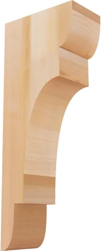 Miniatura 86 de Ekena Millwork COR04X12X12NEB00RWR 4 pulgadas de ancho x 12 pulgadas de profundidad x 12 pulgadas de alto New Brighton Rough Sawn Corbel, cedro rojo