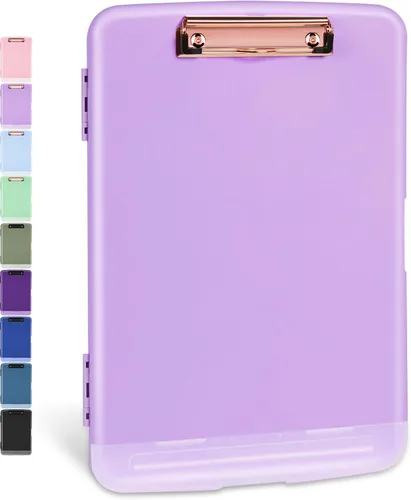Miniatura 9 de Sooez Portapapeles con almacenamiento, tableros de clip de alta capacidad de 8.5 x 11 pulgadas con almacenamiento, carpeta de portapapeles