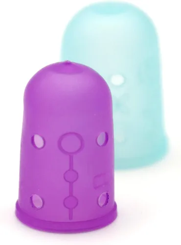 Miniatura 6 de Clover I Sew for Fun - Juego de dedales flexibles, morado y azul 2