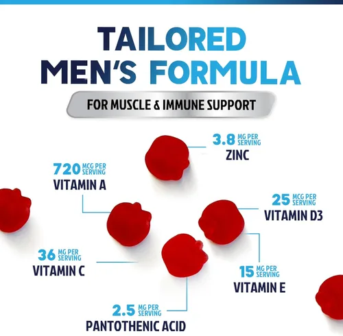 Miniatura 3 de Multivitamínico para hombres – Gomitas multivitamínicas diarias completas para hombres con vitamina D, vitaminas B, zinc y más – energía, memoria