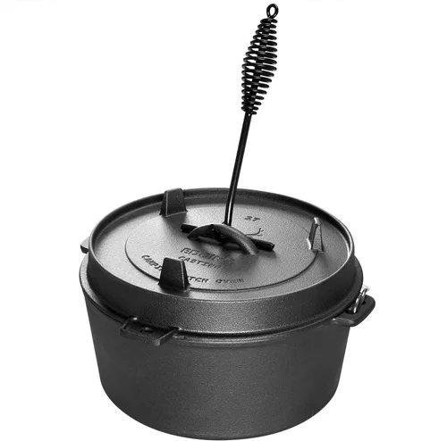 Miniatura 8 de EDGING CASTING Hornos holandeses de hierro fundido pretratados para acampar al aire libre, olla de hierro fundido para acampar al aire libre