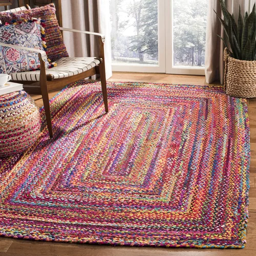 Miniatura 21 de SAFAVIEH Braided Collection - Alfombra de pasillo, 2 pies 3 pulgadas x 8 pies, color negro y azul, hecho a mano, reversible, ideal para dormitorio