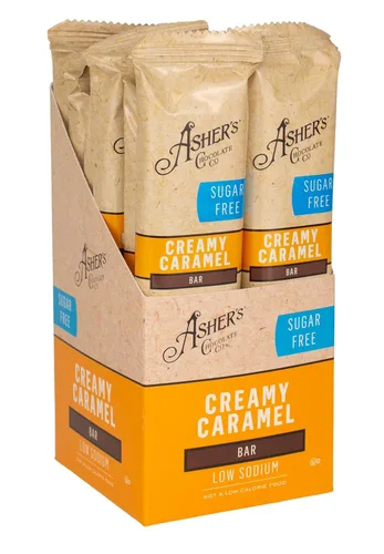 Asher's Chocolates, Barras de chocolate sin azúcar, pequeños lotes de chocolate kosher, propiedad familiar desde 1892, chocolate keto (12 barras,
