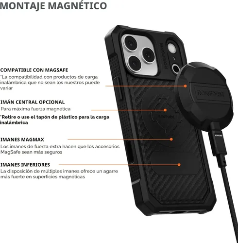 Miniatura 4 de Rokform Funda Resistente Compatible con iPhone 17 Pro Max, Cubierta Magnética (Negro)