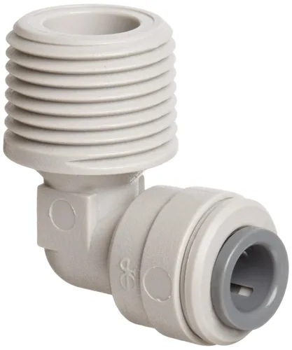 John Guest accesorio conector de tubo a presión, de copolímero de acetal, adaptador, tubo OD x macho NPTF (paquete de 10 unidades)., Blanco, 10