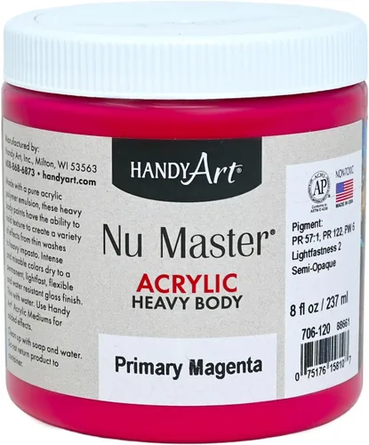 Miniatura 29 de Handy Art Nu Master - Pintura acrílica de cuerpo pesado, 16 onzas, color blanco titanio Titanio Blanco