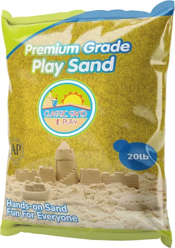 Miniatura 10 de Arena clásica de color negro Sand and Play, bolsa de 20 libras, natural y no tóxica, divertida húmeda y seca en interiores y exteriores, caja