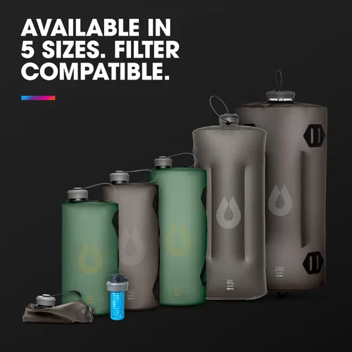 Miniatura 5 de Bolsa de almacenamiento de agua plegable para acampar (2L, 3L, 4L, 6L, 10L) - Sin BPA y PVC, bolsa de reservorio de hidratación, a prueba de fugas