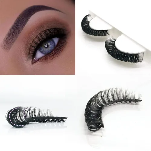 Miniatura 6 de 10 pares de pestañas rusas 3D voluminosas, con curvatura DD, pestañas postizas de visón sintético, pestañas de 19/32 de pulgada que parecen S09
