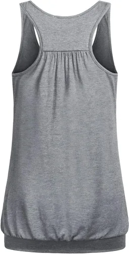Miniatura 2 de Miusey - Camiseta sin mangas para mujer, cuello redondo, ajuste holgado, espalda cruzada, de yoga