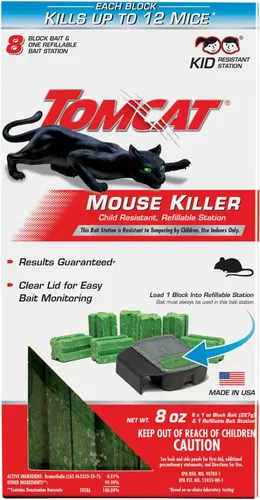 Miniatura 5 de Tomcat Mouse Killer - Estación desechable resistente a los niños, 1 estación de cebo prellenada lista para usar (paquete de 12)