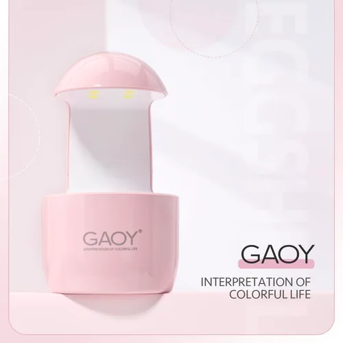 Miniatura 6 de GAOY Mini luz UV para uñas de gel, pequeña luz de curado, lámpara LED de cáscara de huevo, secado rápido, rosa
