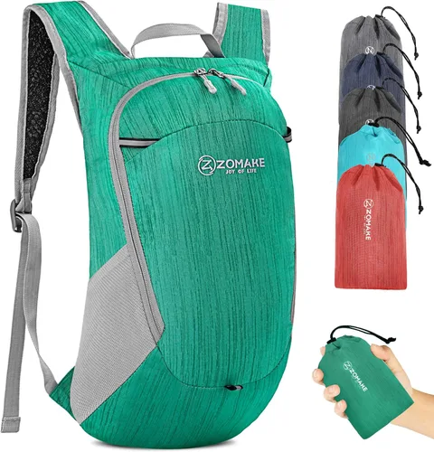 Miniatura 39 de ZOMAKE Mochila ultraligera plegable de 20L, mochilas plegables pequeñas resistentes al agua para senderismo, mochila de día colapsable para mujeres