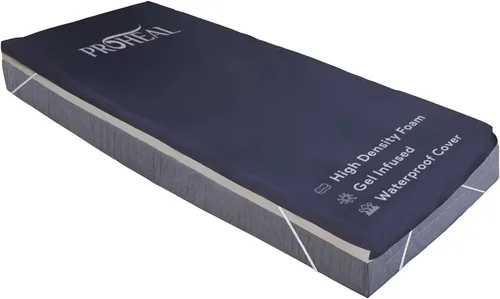 Bariatric - Cubrecolchón de gel para cama de hospital, 60 x 76 x 4 pulgadas, capacidad de peso de 700 libras, espuma de alta densidad y resistente y