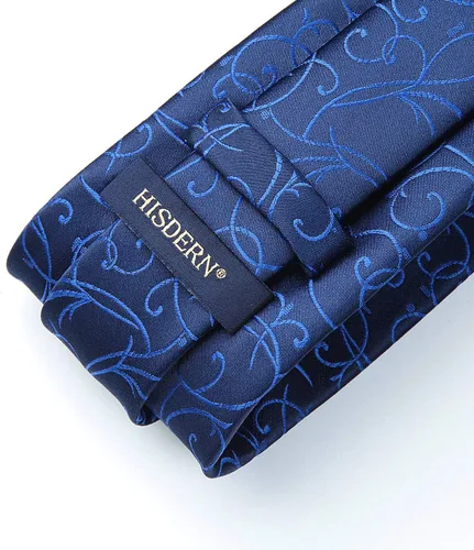 Miniatura 40 de Corbatas florales tejidas clásicas para hombre, corbata cuadrada de bolsillo, corbatas formales para hombres, boda con pañuelo