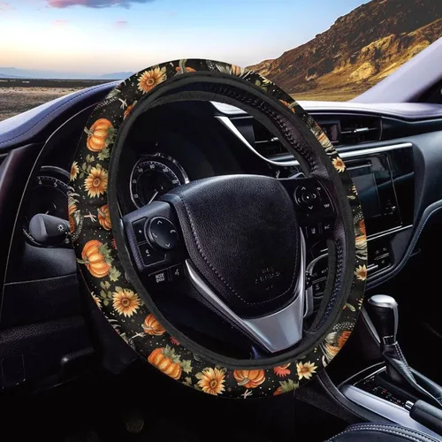 Miniatura 17 de Asian Dragon - Funda universal para volante de automóvil, accesorios interiores de automóvil, lavable, transpirable, funda para volante