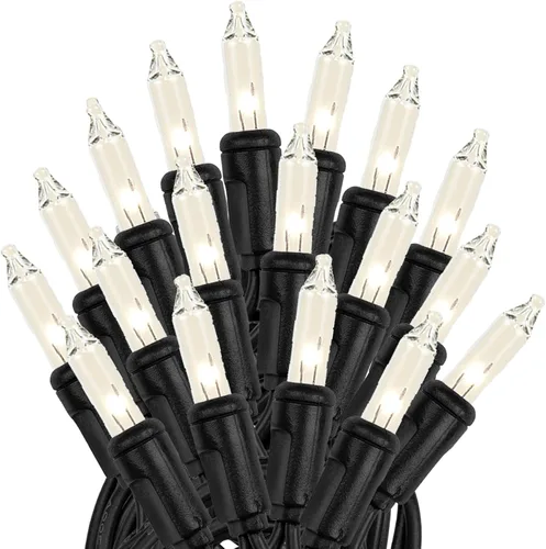 Miniatura 10 de Novelty Lights set de 100 luces navideñas transparentes de 34 pies de largo.