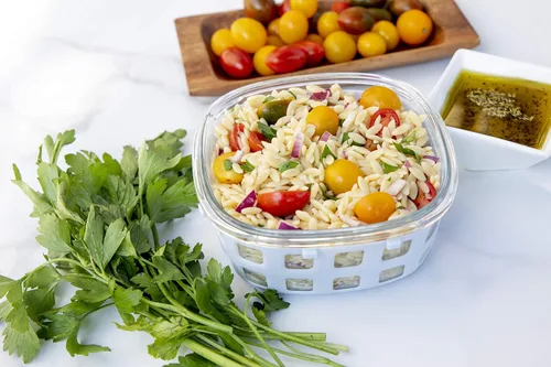 Miniatura 5 de Ello Duraglass - Recipiente de vidrio para preparación de comidas, 4 tazas, con funda de silicona y tapa de plástico hermética sin BPA, apto para 4