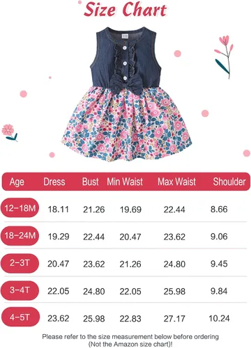 Miniatura 6 de Kucnuzki Trajes para niña pequeña, vestidos de princesa de girasol para bebé, ropa de verano sin mangas, falda tutú de jean para niñas