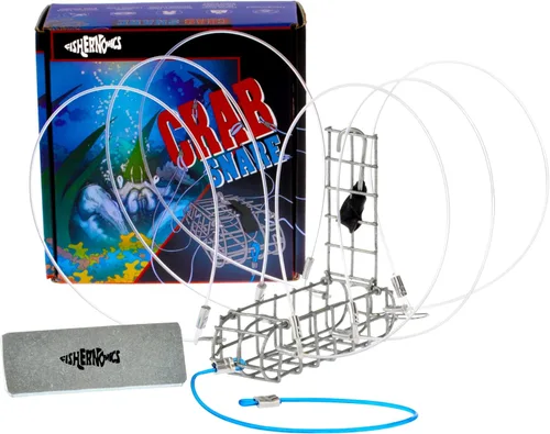 Fishernomics Trampa de cangrejo moldeable artesanal para caña de pesca, bucles premium fabricados en EE. UU., trampa de cangrejos altamente duradera