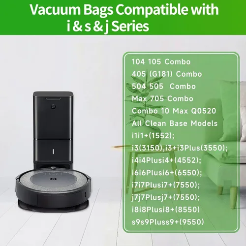 Miniatura 3 de VBN Paquete de 20 bolsas de repuesto para aspiradora Roomba, compatibles con iRobot Roomba 104 105 405 504 505 705 Combo 10 Max, i7+ i3+ i4+ i6+ i8+