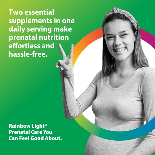 Miniatura 3 de Rainbow Light Prenatal Daily Duo: Prenatal One Multivitamin and Prenatal DHA- 30 Tablets and 30 Softgels (El embalaje puede variar)