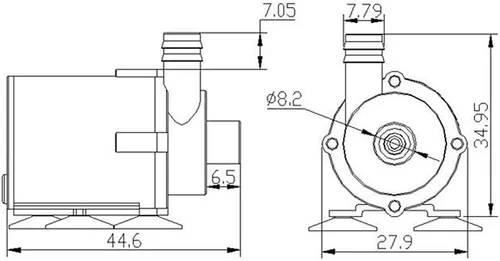 Miniatura 3 de JT-160 DC Mini bomba sumergible anfibia de agua sin escobillas de 12 V con adaptador de corriente