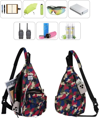 Miniatura 2 de HAWEE Mochila bandolera para mujer, anti-agua, ajustable inclinado