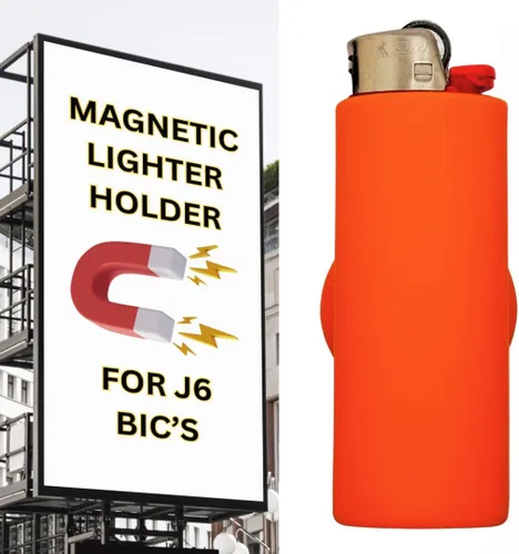 Miniatura 10 de Funda magnética para encendedor BIC Fuerte accesorio magnético Incluye soporte de silicona con imán Encendedor no incluido Carbón vegetal