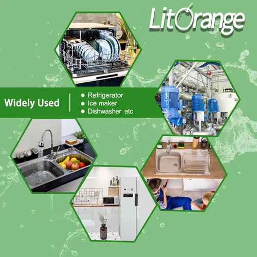 Miniatura 8 de Litorange Válvula en T de compresión Add-A-Tee de latón sin plomo de 3/8 de pulgada, entrada de 3/8 pulgadas por salida de 3/8 pulgadas por salida