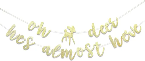 Cartel de baby shower con texto en inglés "Oh Deer Boy Woodland", decoración de fiesta de criaturas del bosque