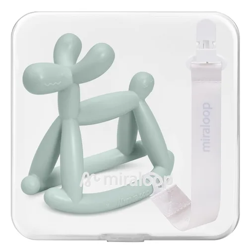 Miniatura 22 de Mordedor de Bebé Miraloop de Cristal en Gelatina – Juguete de Alivio de Dentición Jellydog para Bebés de 3-6 Meses, Mordedor de Mano de Silicona