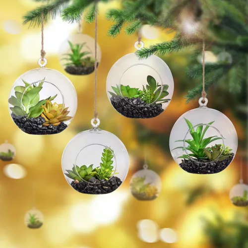 Miniatura 8 de Maceta colgante de vidrio redonda para colgar en terrario, decoraciones para suculentas Tillandsia, portavelas, decoraciones de boda y exhibición