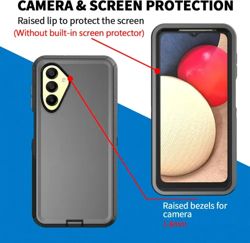 Miniatura 4 de Defender Funda para Samsung Galaxy A17 5G, resistente a prueba de golpes, a prueba de polvo, 3 en 1, funda protectora resistente para Galaxy A17 5G