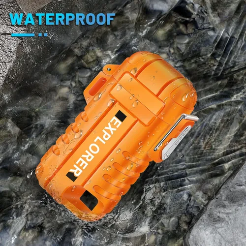 Miniatura 3 de Lafagiet Encendedor recargable USB C, cuello flexible de 360°, a prueba de viento y agua, encendedores de arco eléctrico para velas, camping F37-or