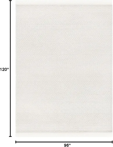 Miniatura 2 de SAFAVIEH Natura Collection - Alfombra decorativa de 2 x 3 pies, color marfil, con flecos de lana marroquí bohemia, hecha a mano, ideal para zonas