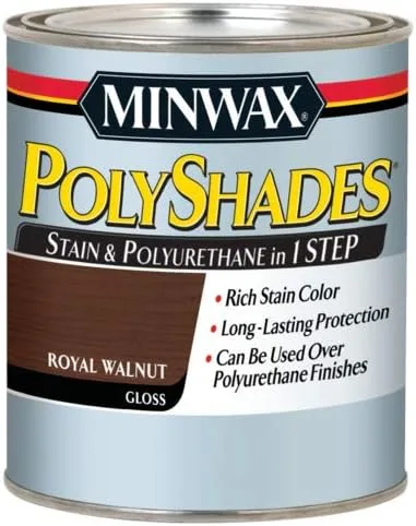 Miniatura 46 de Minwax PolyShades Tinte de Madera + Acabado de Poliuretano – Cuarto, Roble Misión, Brillo Mission Oak