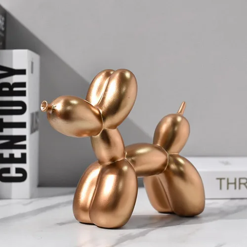 Miniatura 15 de Lindo globo de resina para perro, estatua de animales, adornos para decoración del hogar (negro)