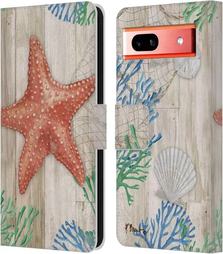 Miniatura 19 de Head Case Designs Officially Licensed Paul Brent Agate Mermaid Coastal Leather Wallet Case Compatible with Google Pixel 7a
