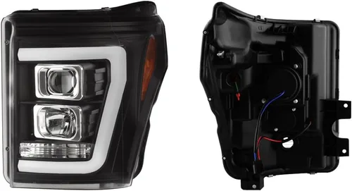 Miniatura 2 de AKKON - Para Ford F250 F350 F450 F550 Superduty 2011-2016, faros LED de tubo negro proyector, juego de pilotos conductor+pasajero