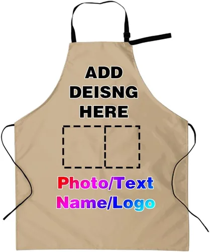Miniatura 43 de Delantales personalizados para mujeres y hombres, delantal personalizado con logotipo de texto fotográfico, delantales de cocina personalizados