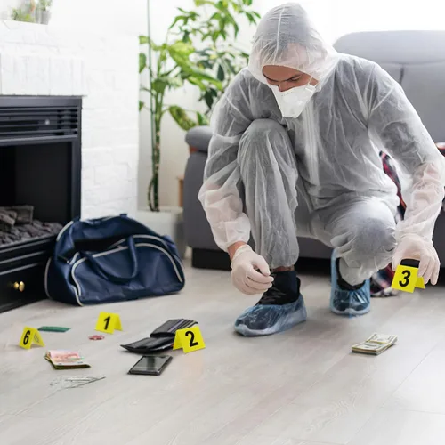 Miniatura 2 de 10 Uds. Marcadores de evidencia Escena del crimen Señalización amarilla para decoraciones de escena del crimen Tarjetas de números de mesa Amarillo