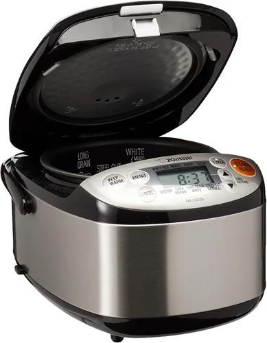 Miniatura 3 de Zojirushi NS-LGC05XB Micom - Olla arrocera y calentador, 3 tazas (sin cocinar), color negro inoxidable y CW-PZC22FC Micom Super Boiler 2.2L, Floral